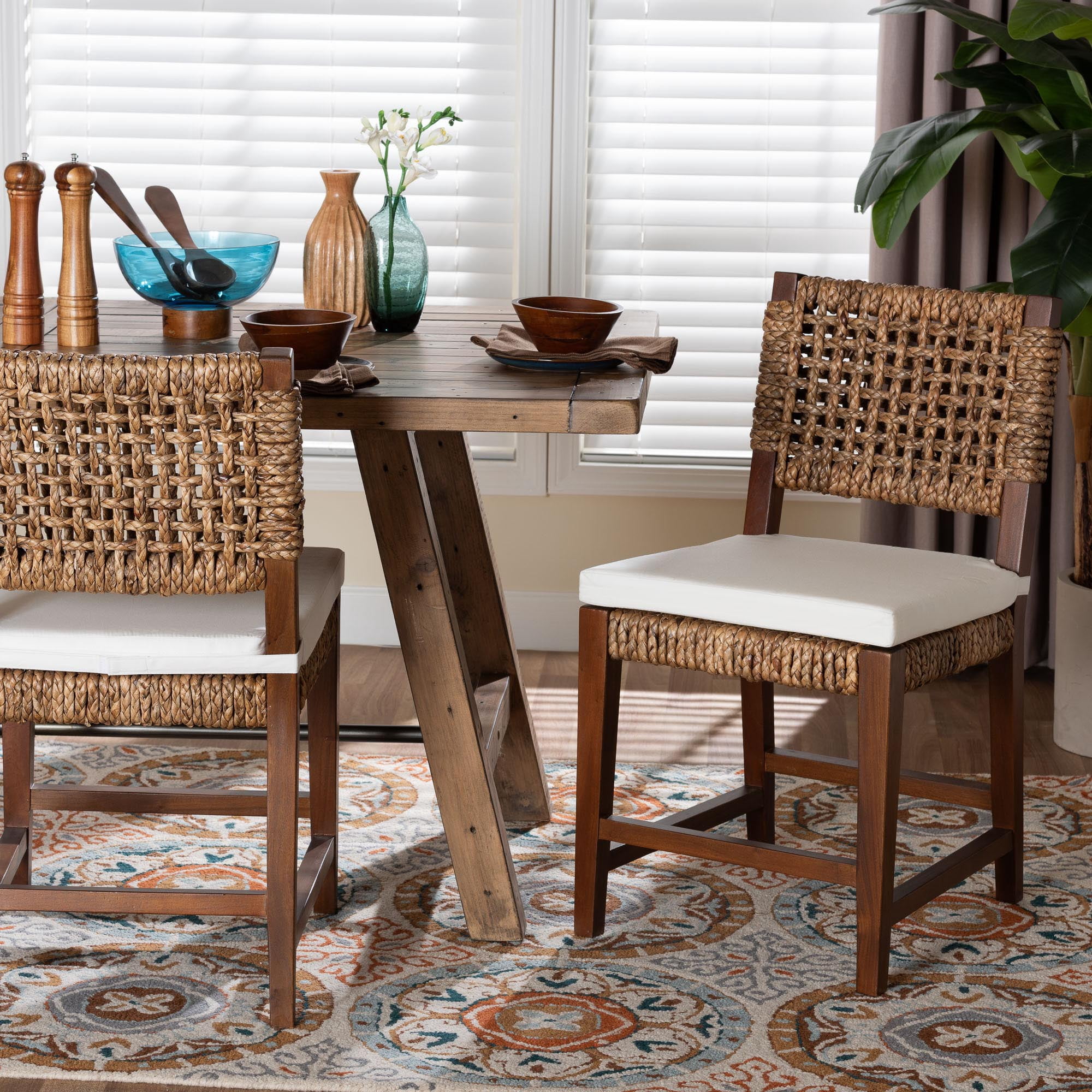 bali & pari Alise Boho Dining Chair, 18"H, Natural