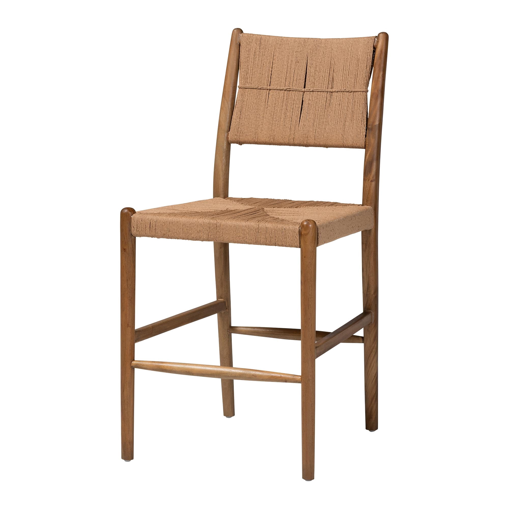 bali & pari Alva Mid-Century Counter Stool, Counter Height, Honey