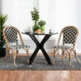 thumbnail image 1 of bali & pari Ambre Rattan French Provincial Dining Chairs, Set of 2, Natural Brown, 1 of 9