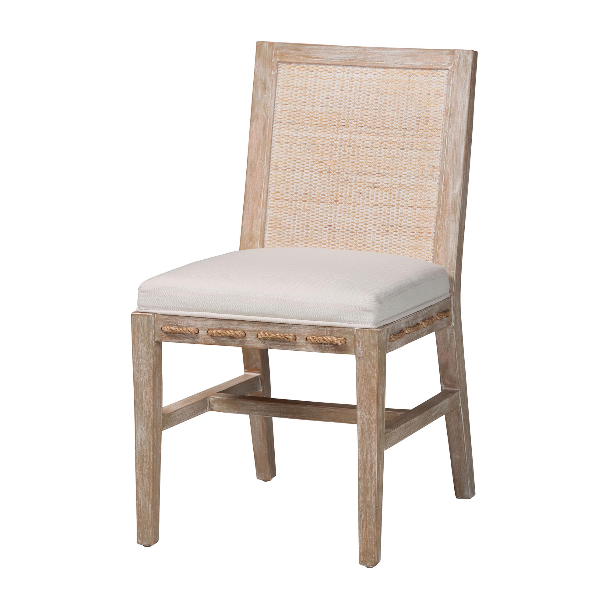 bali & pari Ashford Cottage Dining Chair, Whitewash Beige