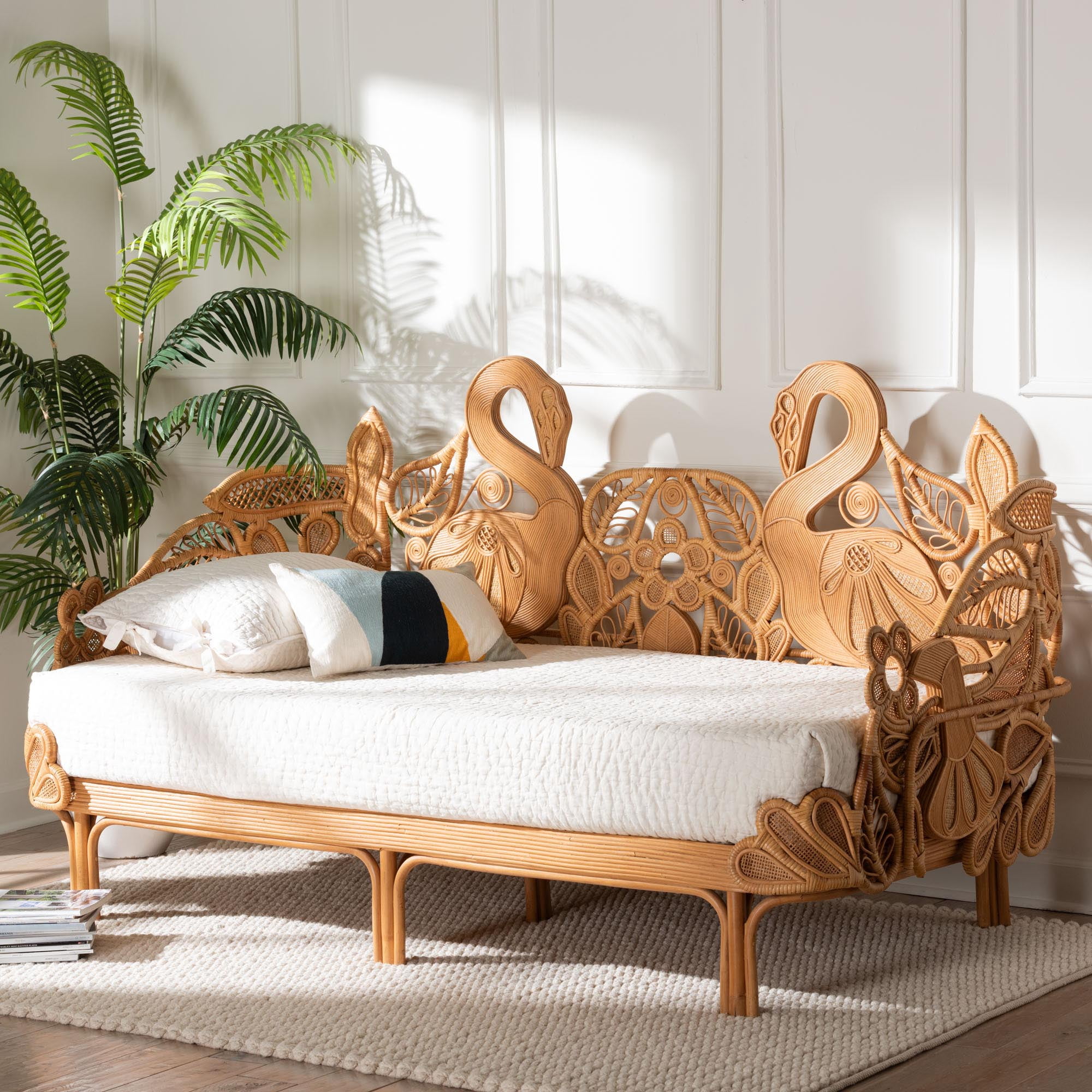 bali & pari Aves Boho Daybed, Twin, Light Honey - Walmart.com