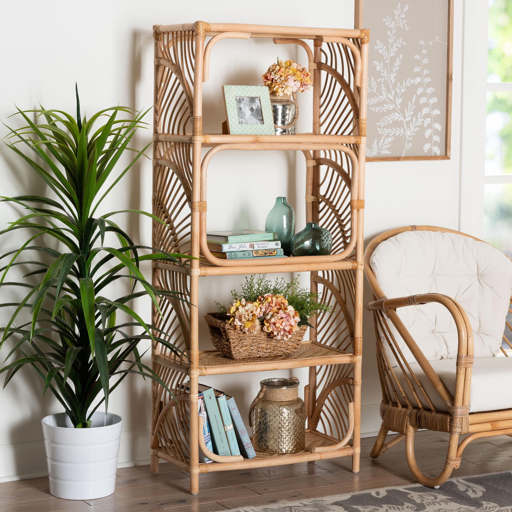 bali & pari Baara Boho Display Shelf, Natural