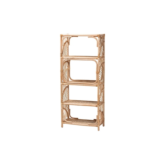 bali & pari Baara Natural Rattan 4-Tier Display Shelf