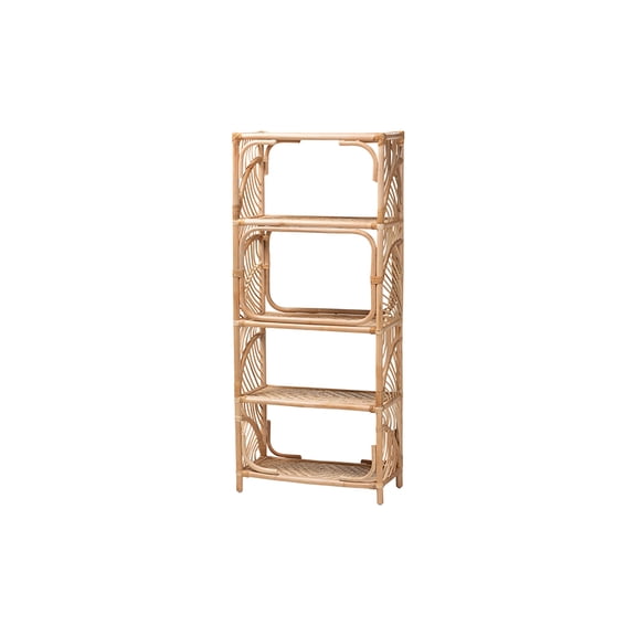 bali & pari Baara Natural Rattan 4-Tier Display Shelf