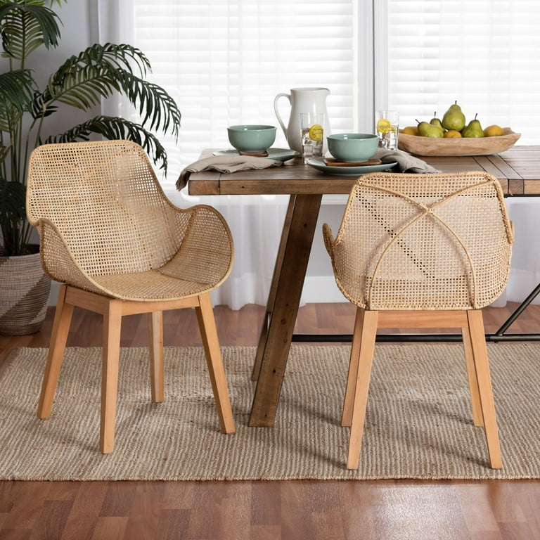 bali & pari Ballerina Rattan and Mahogany wood Japandi Dining