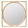 thumbnail image 1 of bali & pari Bayan Japandi Natural Rattan Wall Mirror, 1 of 4
