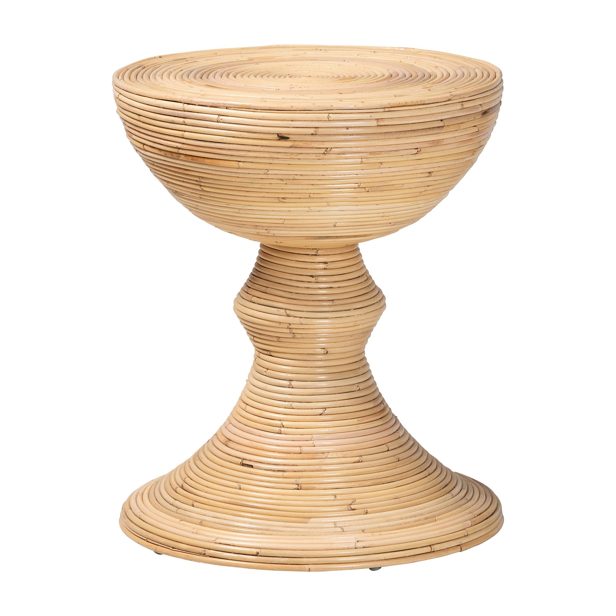bali & pari  Brookwood Boho End Table, Natural Rattan