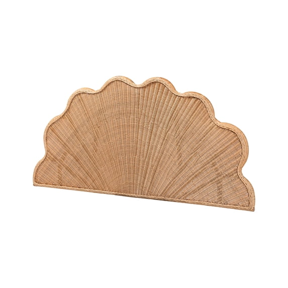 bali & pari Callias Natural Rattan Scalloped Headboard Queen
