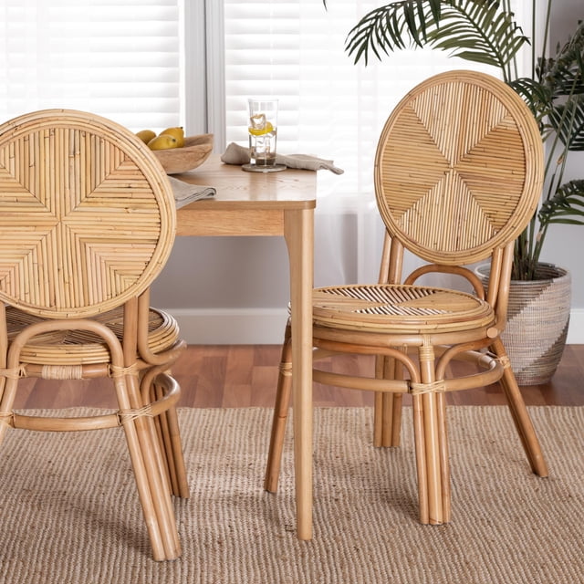 Free Shipping! bali & pari Carita Rattan BOHO Dining Chair, Natural ...