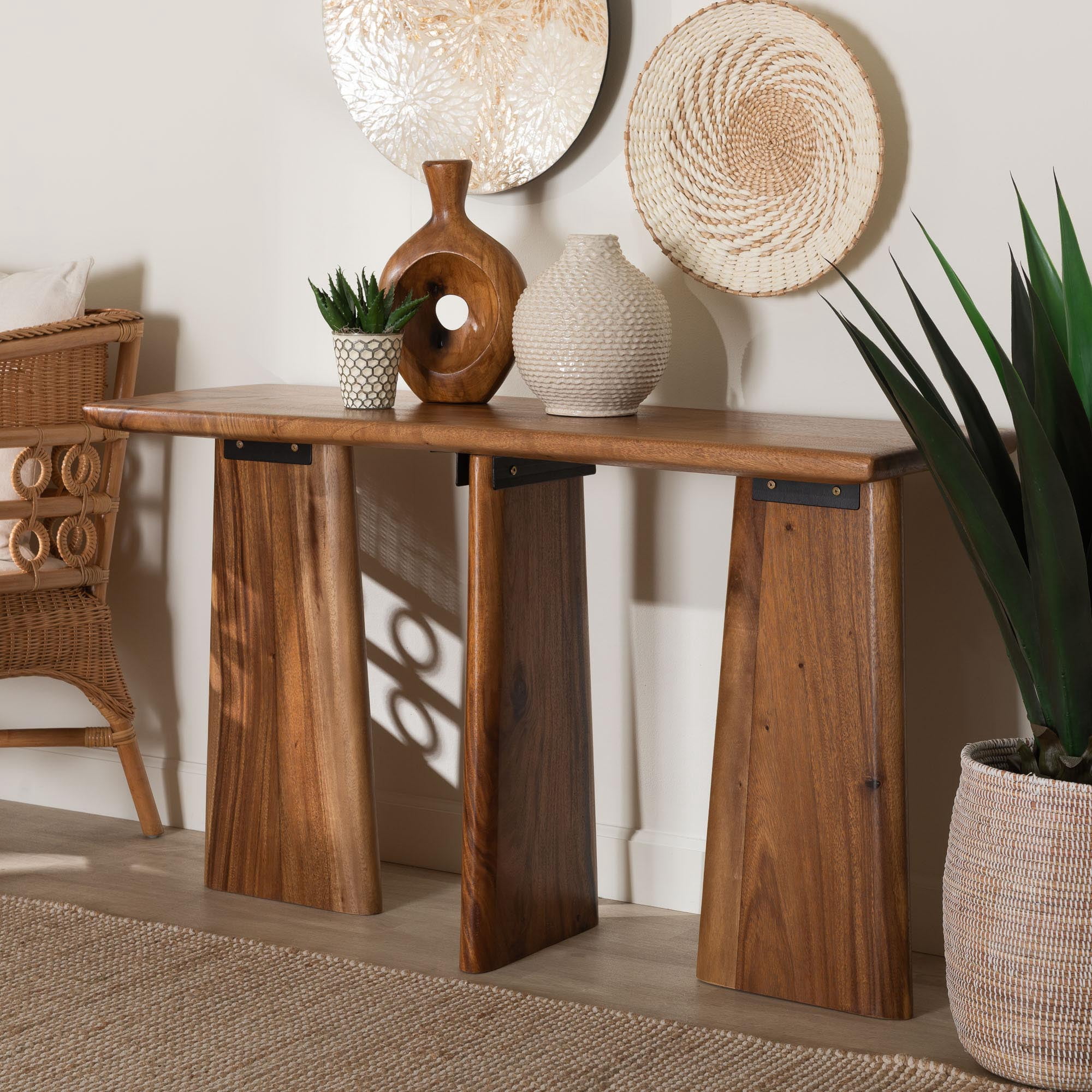bali & pari Caruso Boho Console Table, Natural