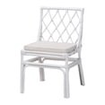 thumbnail image 1 of bali & pari Carwyn Bohemian White Rattan Dining Chair, 1 of 6