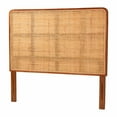 thumbnail image 1 of bali & pari Caspia Natural Rattan and Mahogany Wood Queen Size Headboard, 1 of 6