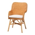thumbnail image 1 of bali & pari Celsie Bohemian Light Honey Rattan Dining Chair, 1 of 10