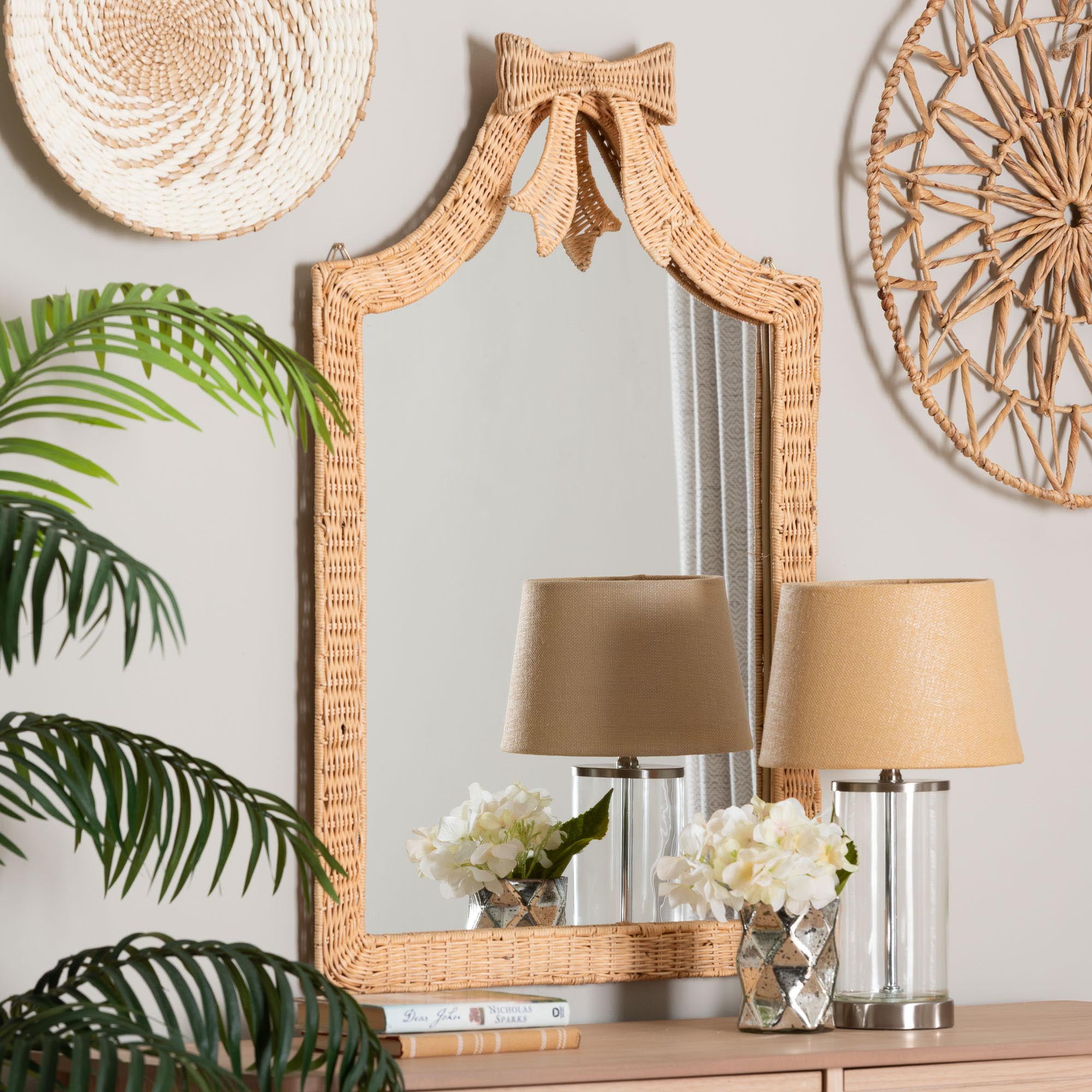 bali & pari Creusa Boho Mirror, Honey