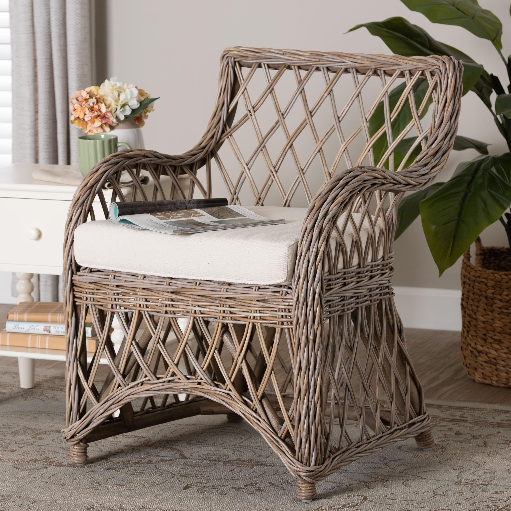 bali & pari Debra Boho Armchair, Kubu Grey