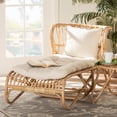 thumbnail image 1 of bali & pari Delara Modern Bohemian Natural Brown Rattan Chaise, 1 of 10