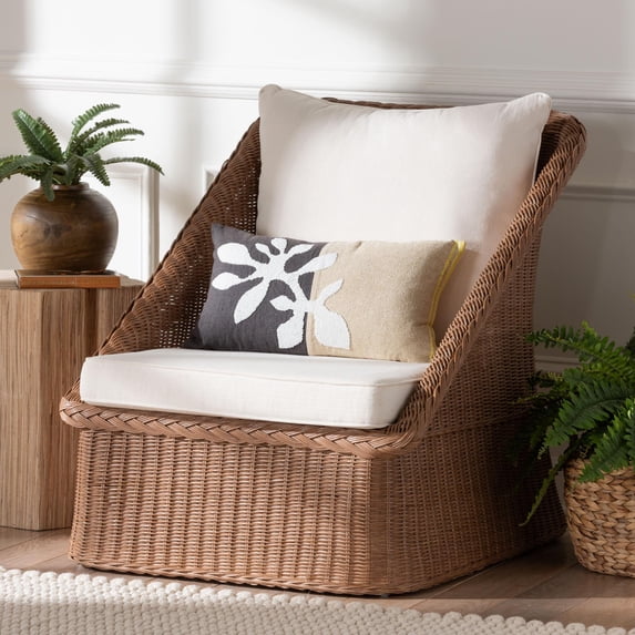 bali & pari Derris Boho Arm Chair, Peanut Brown