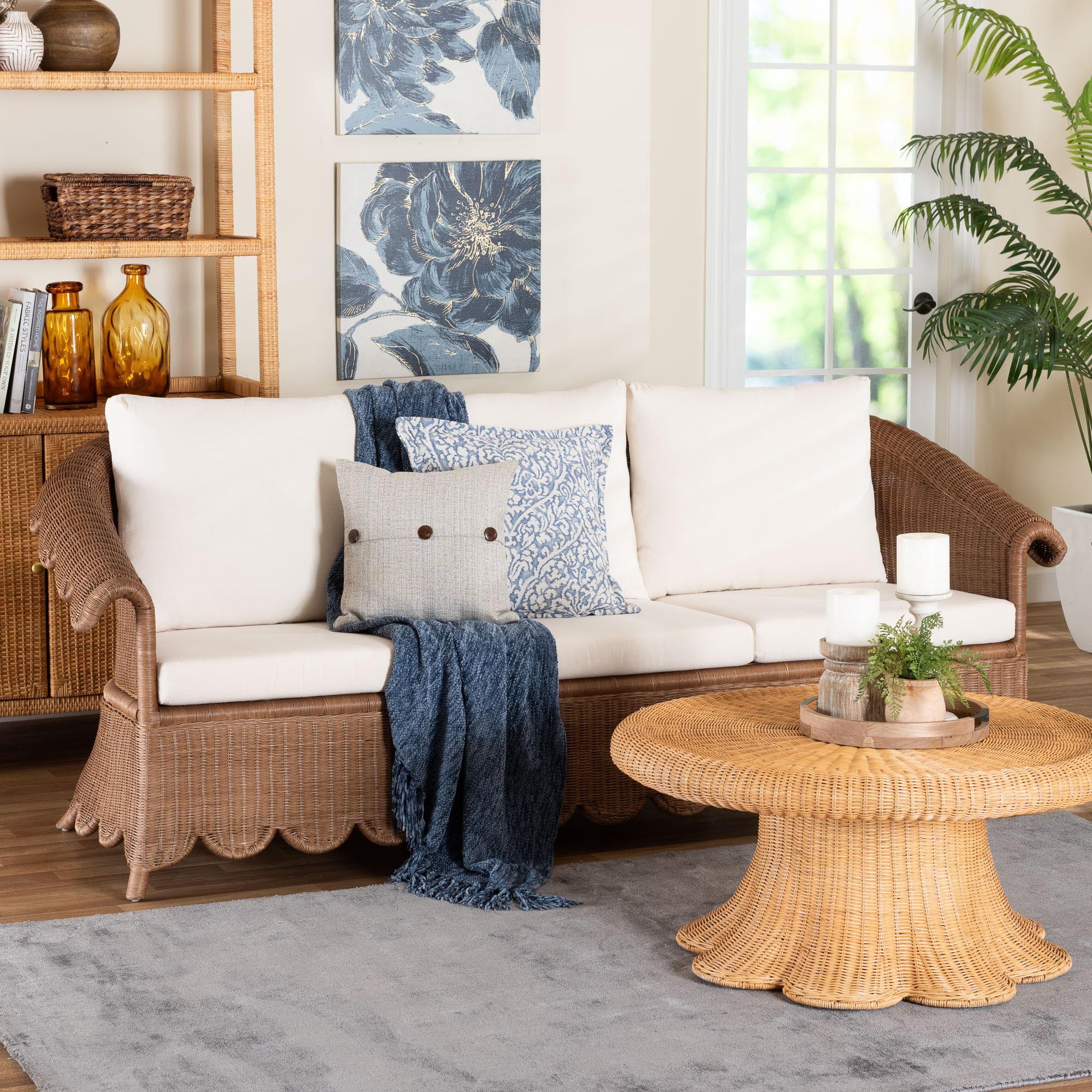 bali & pari Detta Boho Sofa, Peanut Brown
