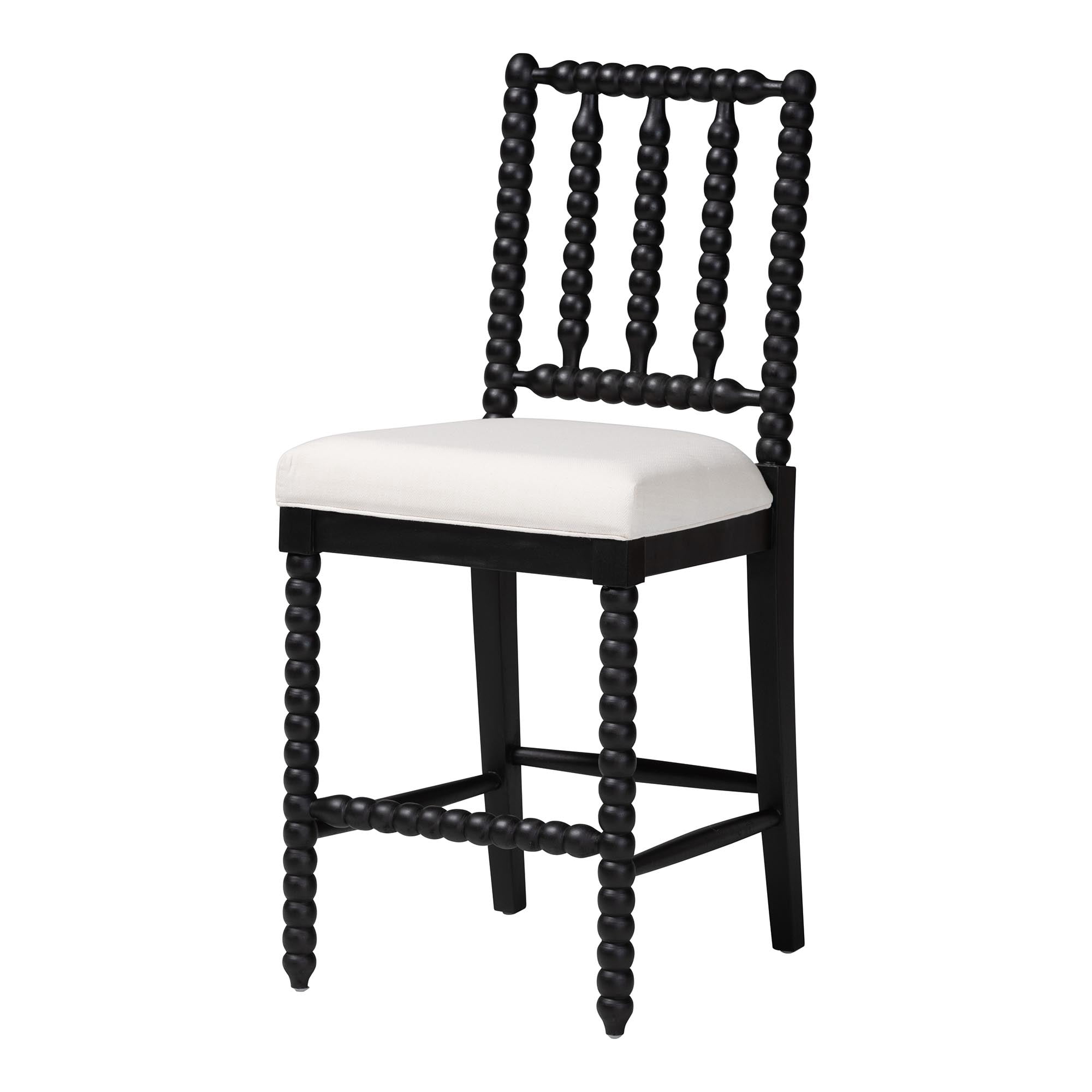 bali & pari Deya Traditional Counter Stool, Counter Height, Black