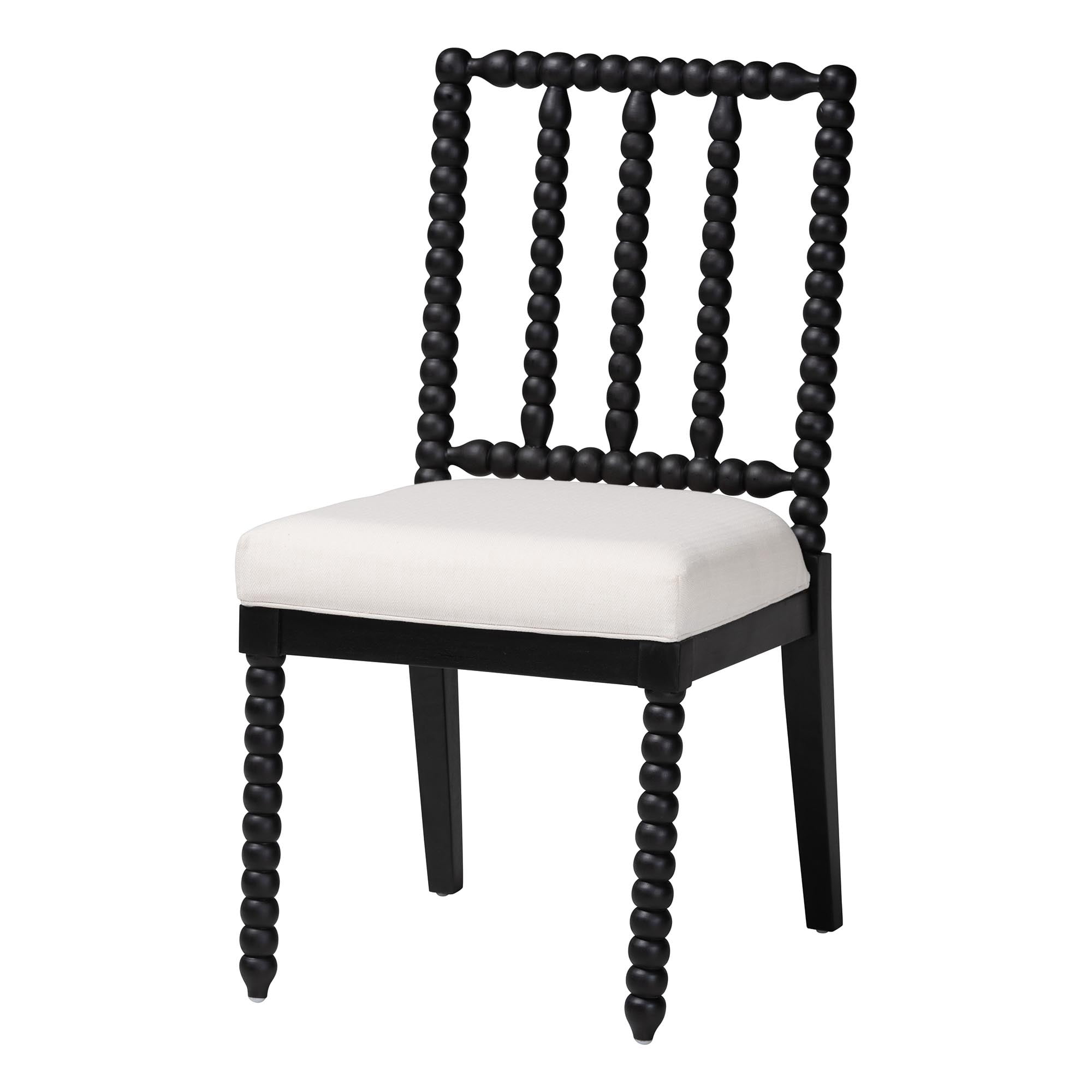 bali & pari Deya Traditional Dining Chair, Dining Height, Black