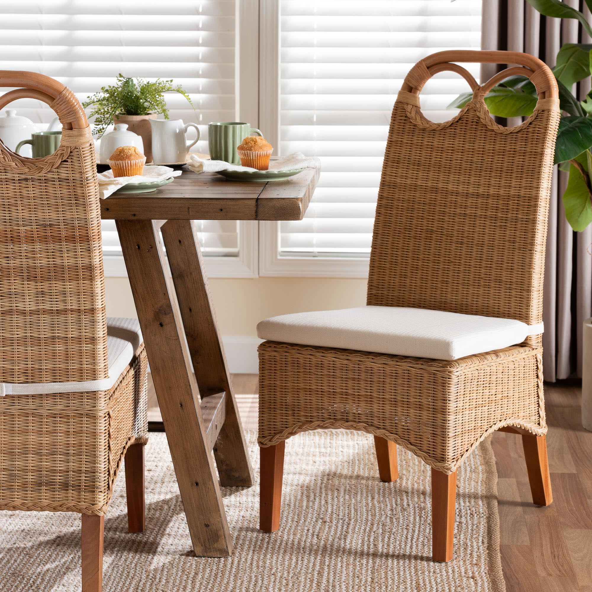 bali & pari Dyna Boho Dining Chair, Natural