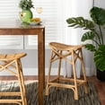 thumbnail image 1 of Baxton Studio Elgon Modern Bohemian Natural Brown Rattan Counter Stool, 1 of 11