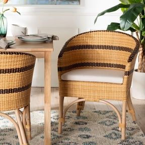 bali & pari Elma Boho Dining Chair, Natural Brown