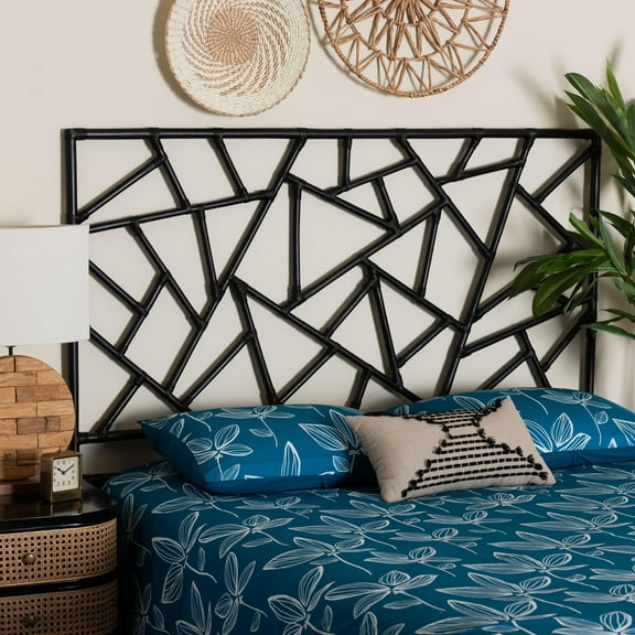 bali & pari Frydel Boho Standalone Headboard, Queen, Black