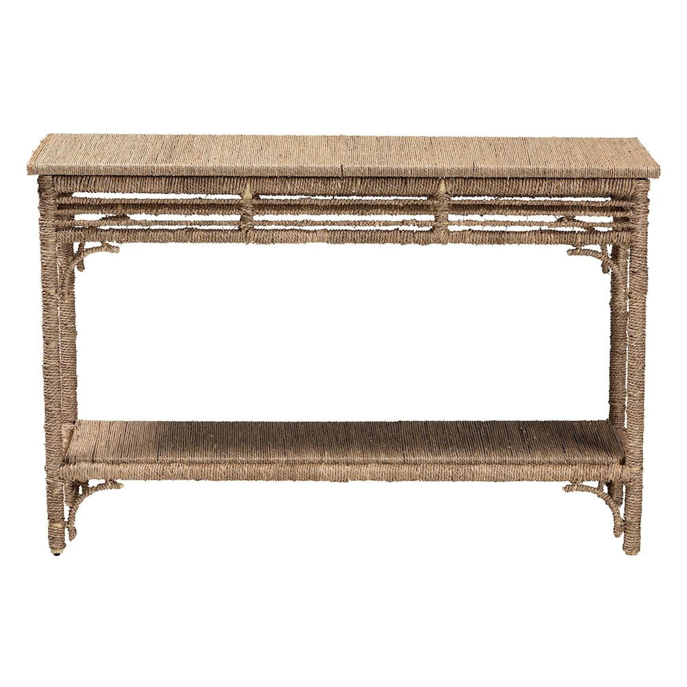 bali & pari Ganit Handwoven Seagrass Console Table - Entryway Table ...