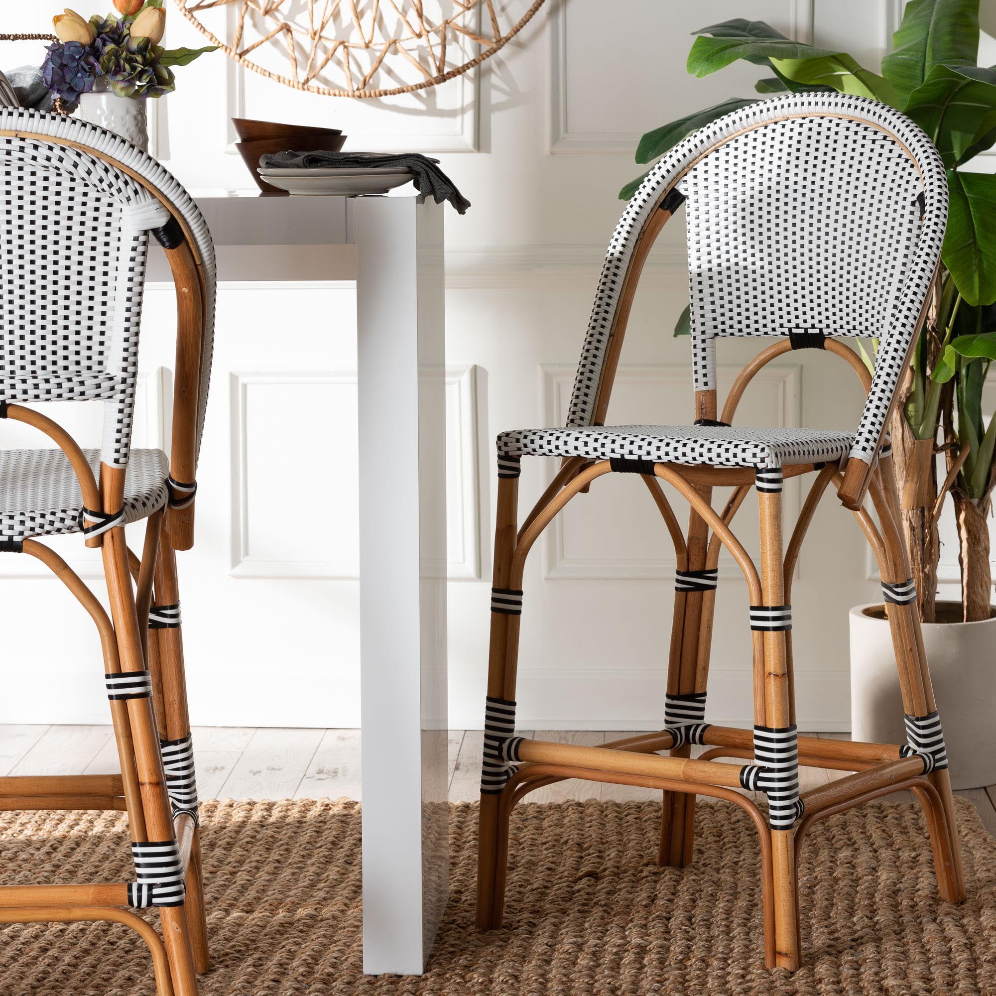 bali & pari Genica French Bar Stool, Natural