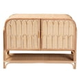 thumbnail image 1 of bali & pari Gitano Bohemian Natural Rattan 2-Door Storage Cabinet, 1 of 9