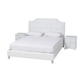 thumbnail image 1 of Baxton Studio Carlotta Contemporary Glam White Faux Leather Upholstered King Size 3-Piece Bedroom Set, 1 of 27