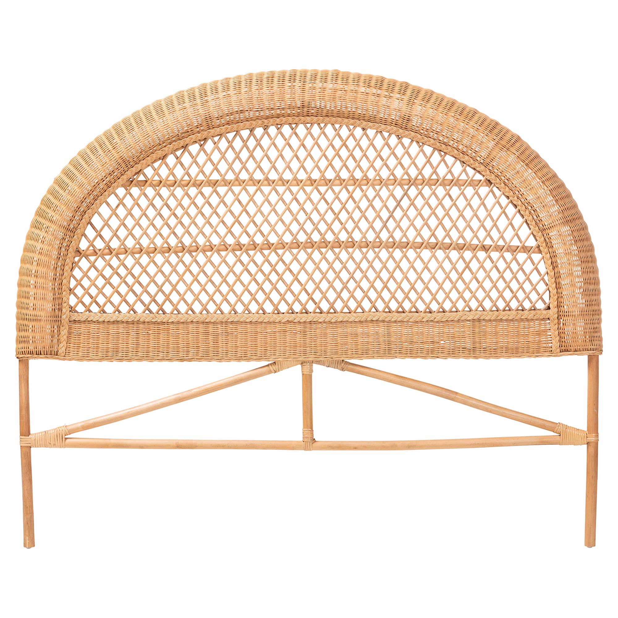 bali & pari Harini Boho Standalone Headboard, King, Light Honey