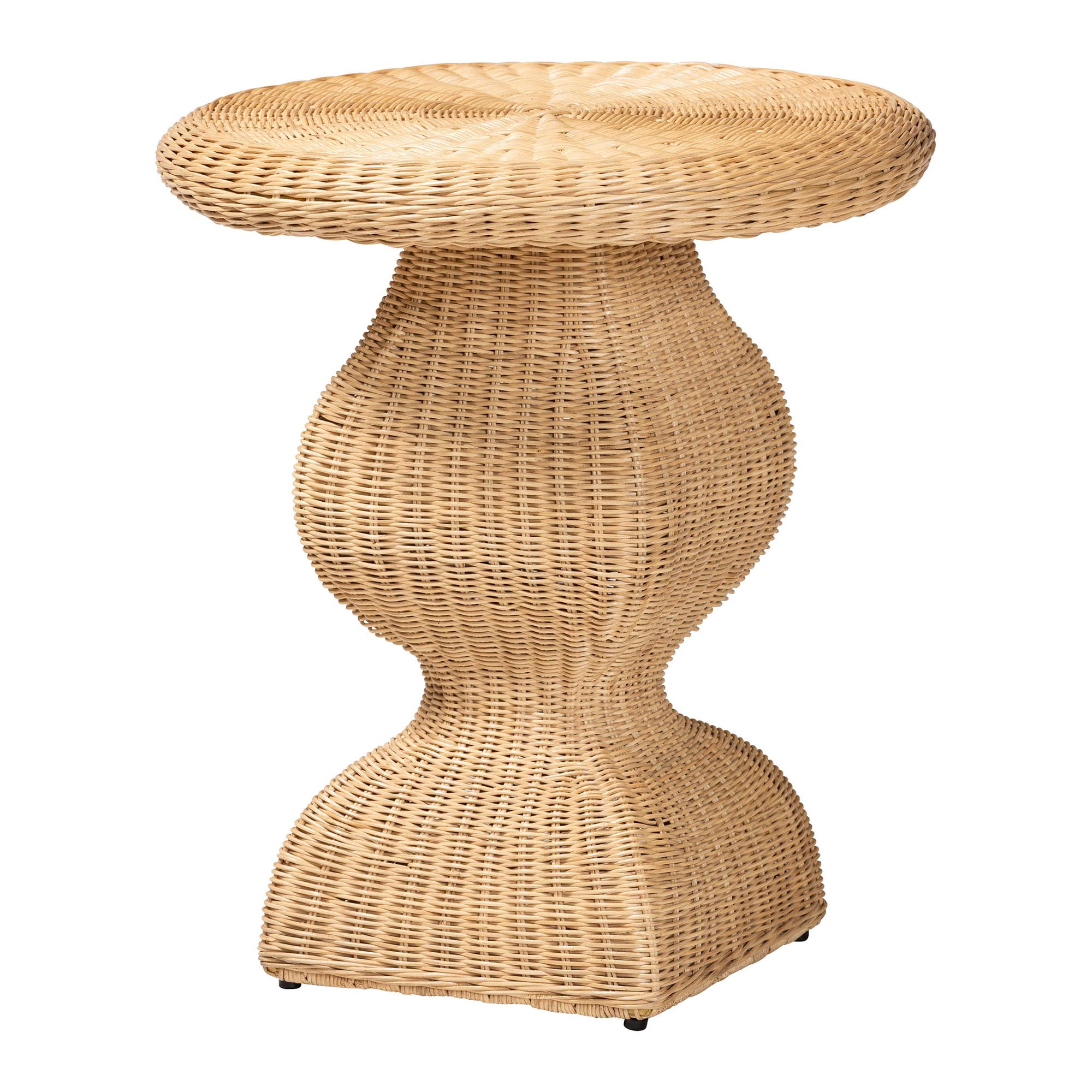 bali & pari Hideo Boho End Table, Natural Rattan