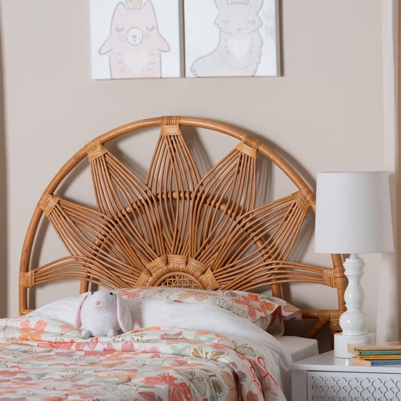 bali & pari Jasmine Boho Standalone Headboard, Twin, Light Honey