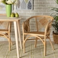 thumbnail image 1 of bali & pari Kagama Rattan BOHO Dining Chair, Natural Brown, 1 of 10