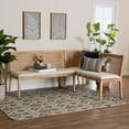 thumbnail image 1 of bali & pari Kalimantan Boho Dining Banquette Set, 2-Piece Set, Light Honey, 1 of 9