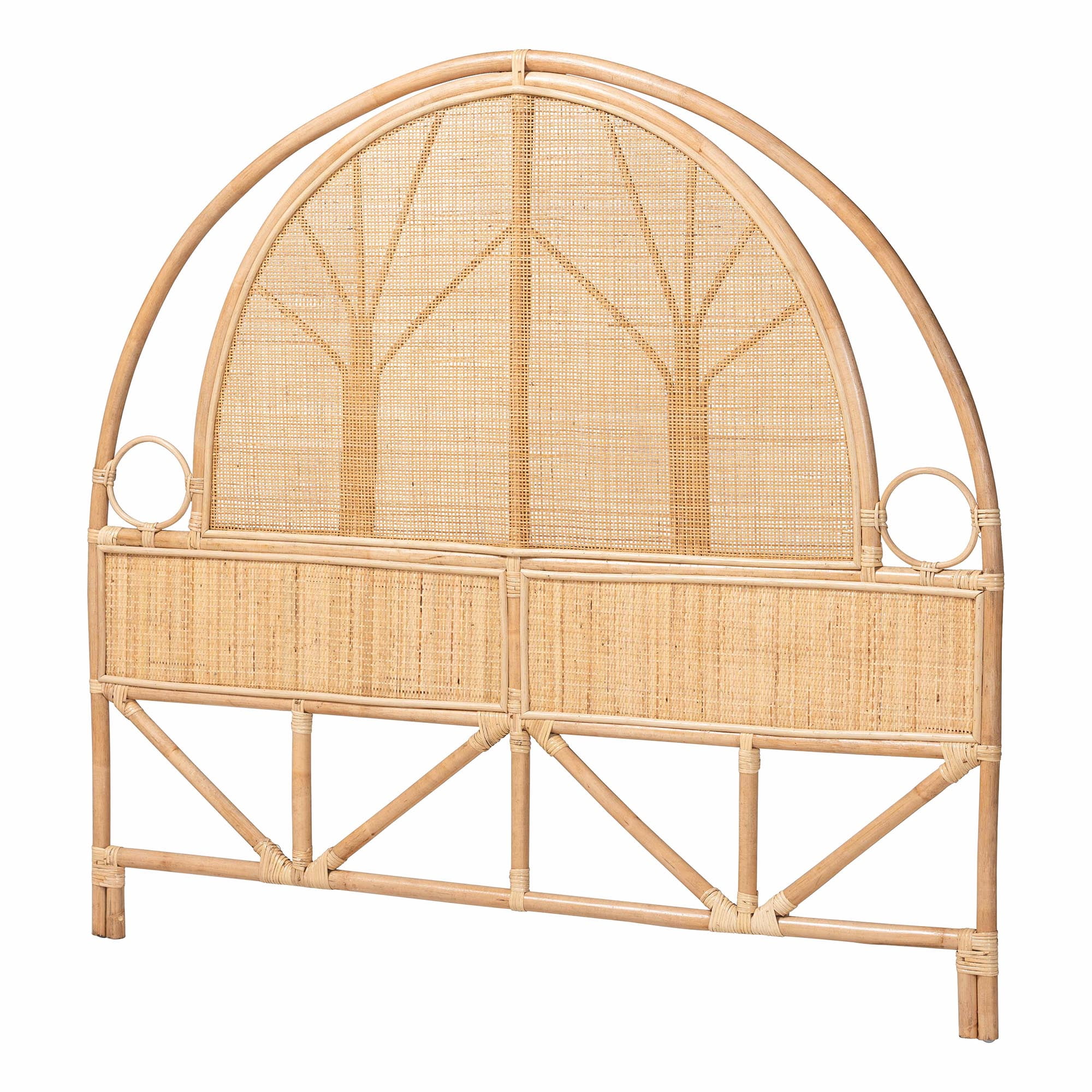 bali & pari Kang Boho Standalone Headboard, Queen, Natural Rattan
