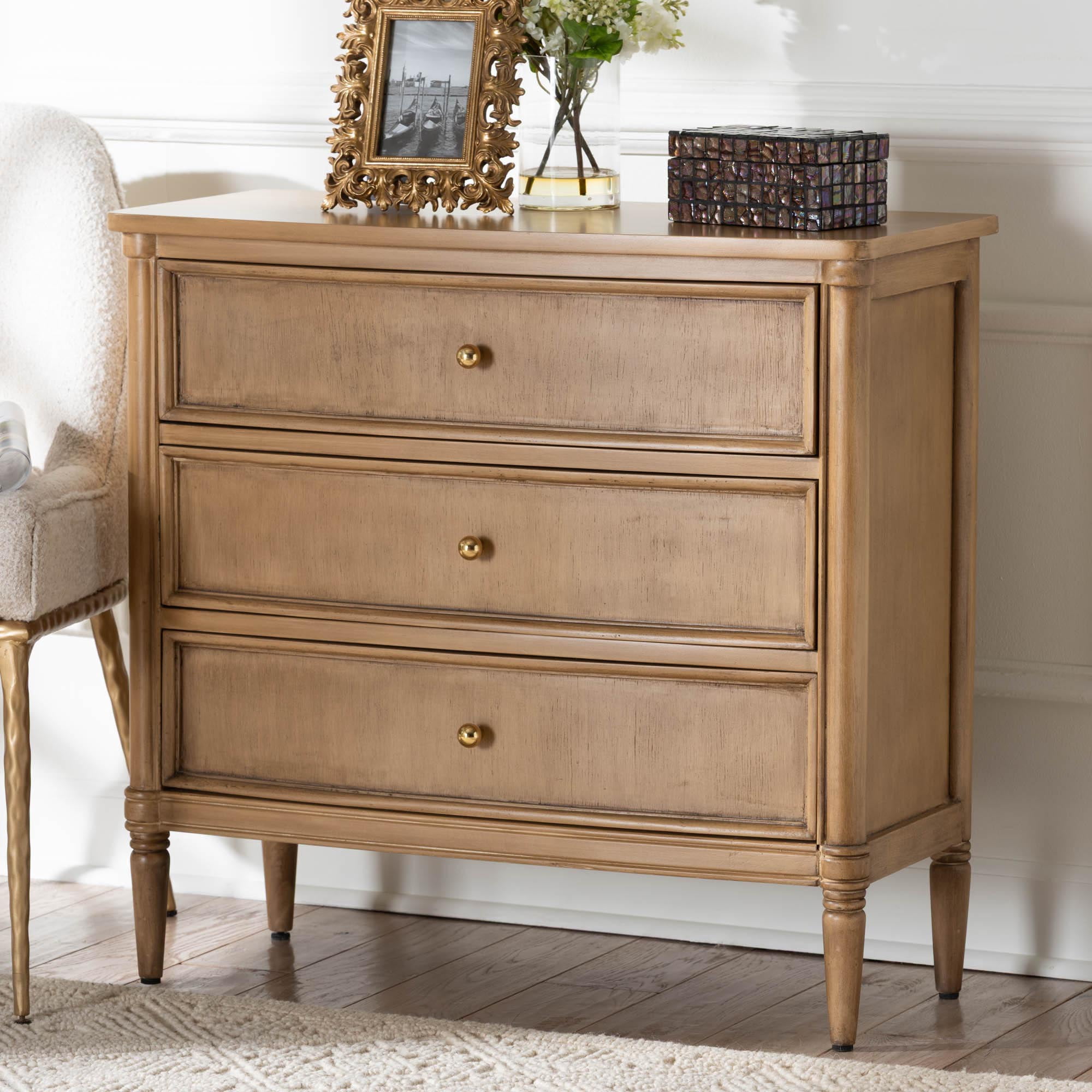 bali & pari Karmel Traditional Chest, 3-Drawer, Light Oak Brown
