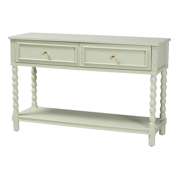 bali & pari Karnia Console Table with Spindle Legs 2-Drawer Accent Table