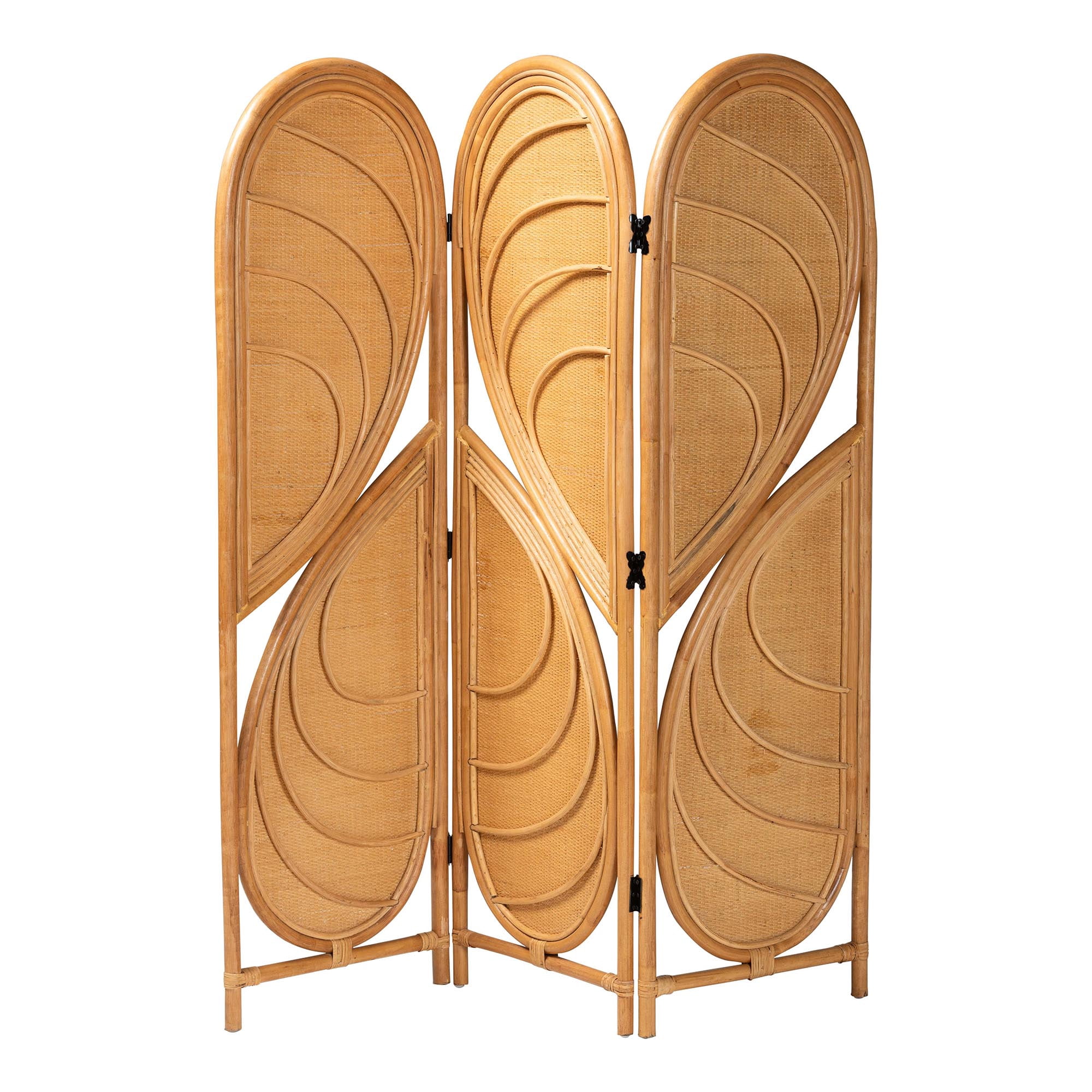 bali & pari Kiyoko Boho Room Divider, Light Honey