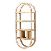 bali & pari Labonita Natural Rattan Wall Shelf 3-Tier Wall-Mounted Display Unit