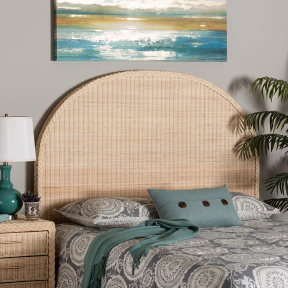 bali & pari Lanica Japandi Headboard, Queen, Pale brown