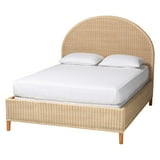 Bali & Pari Lanica Japandi Queen Bed - Sun-Bleached Rattan