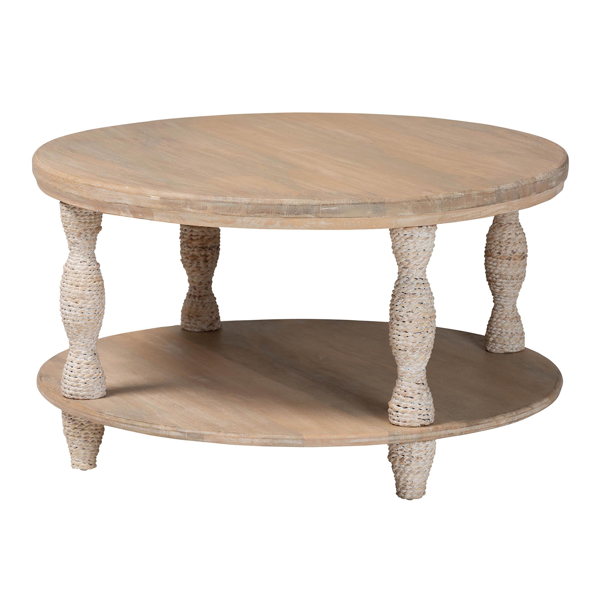 bali & pari Lejane Cottage Coffee Table, 2-Tier, White Wash