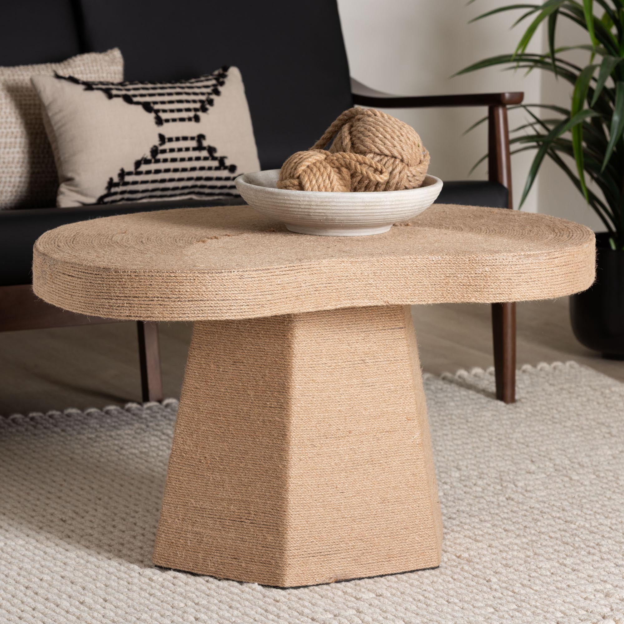 bali & pari Lenka Boho Coffee Table, Natural Brown