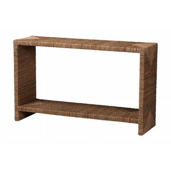 bali & pari Liza Bohemian Natural Seagrass Console Table