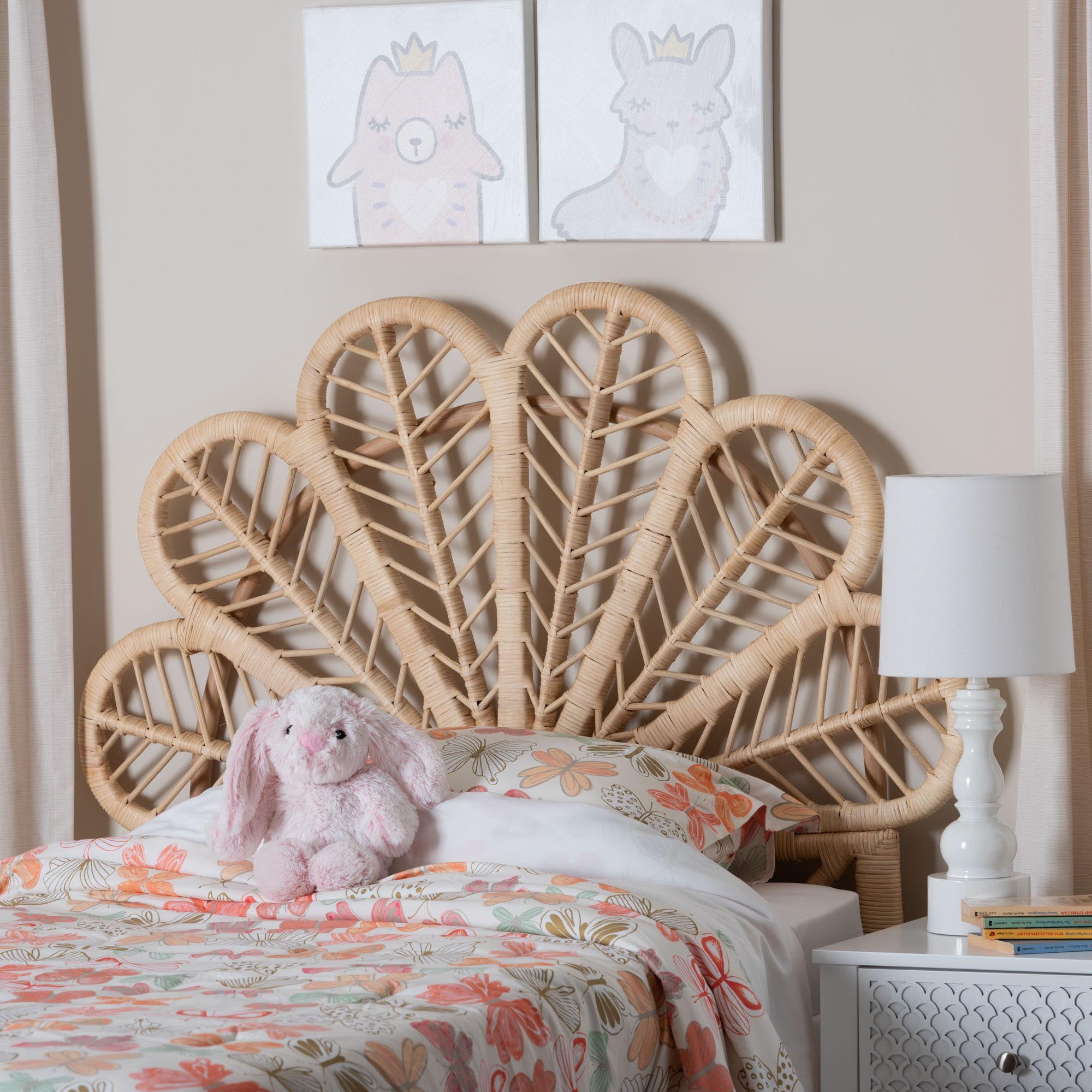 bali & pari Lolita Boho Standalone Headboard, Twin, Natural