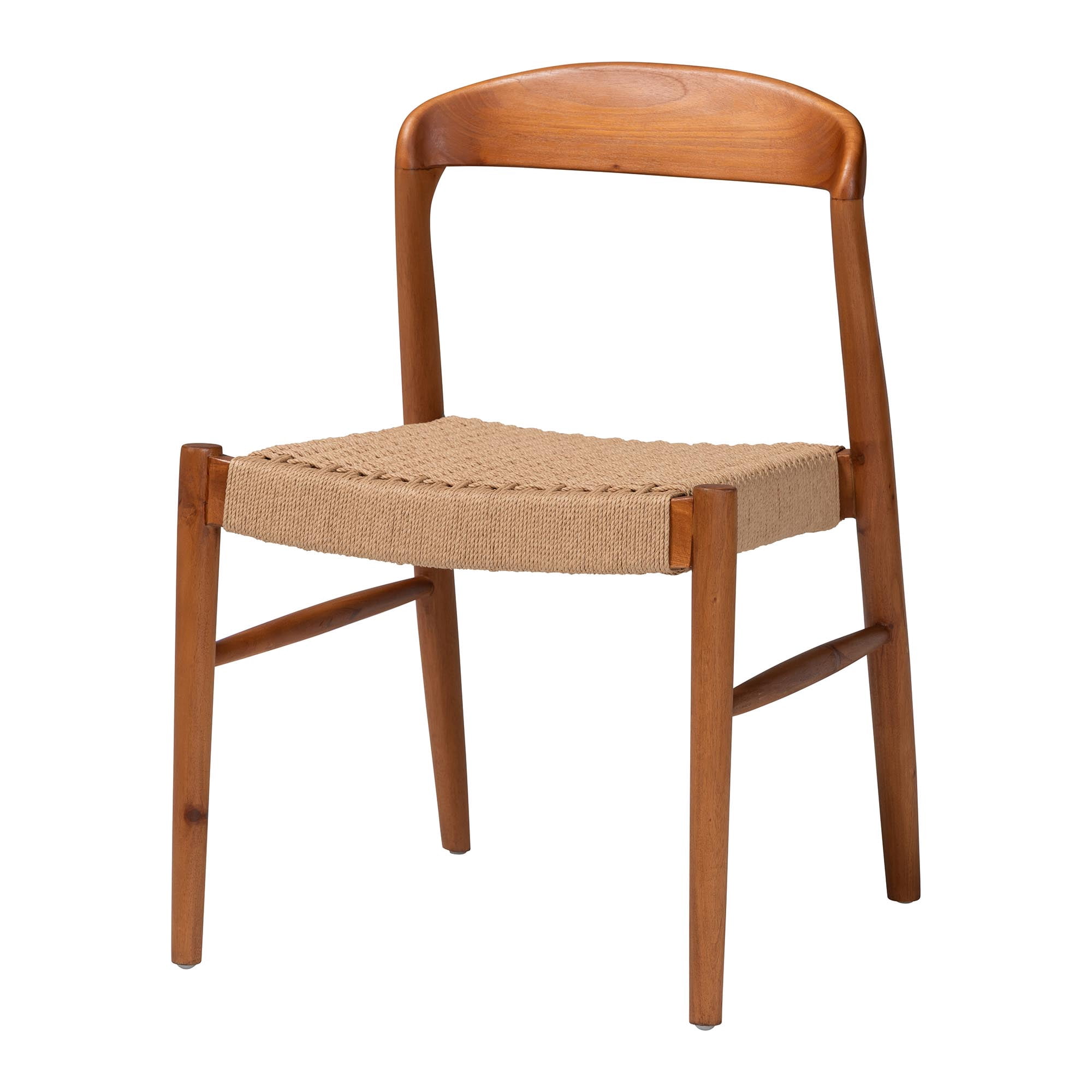 bali & pari Lorena Mid-Century Dining Chair, Honey