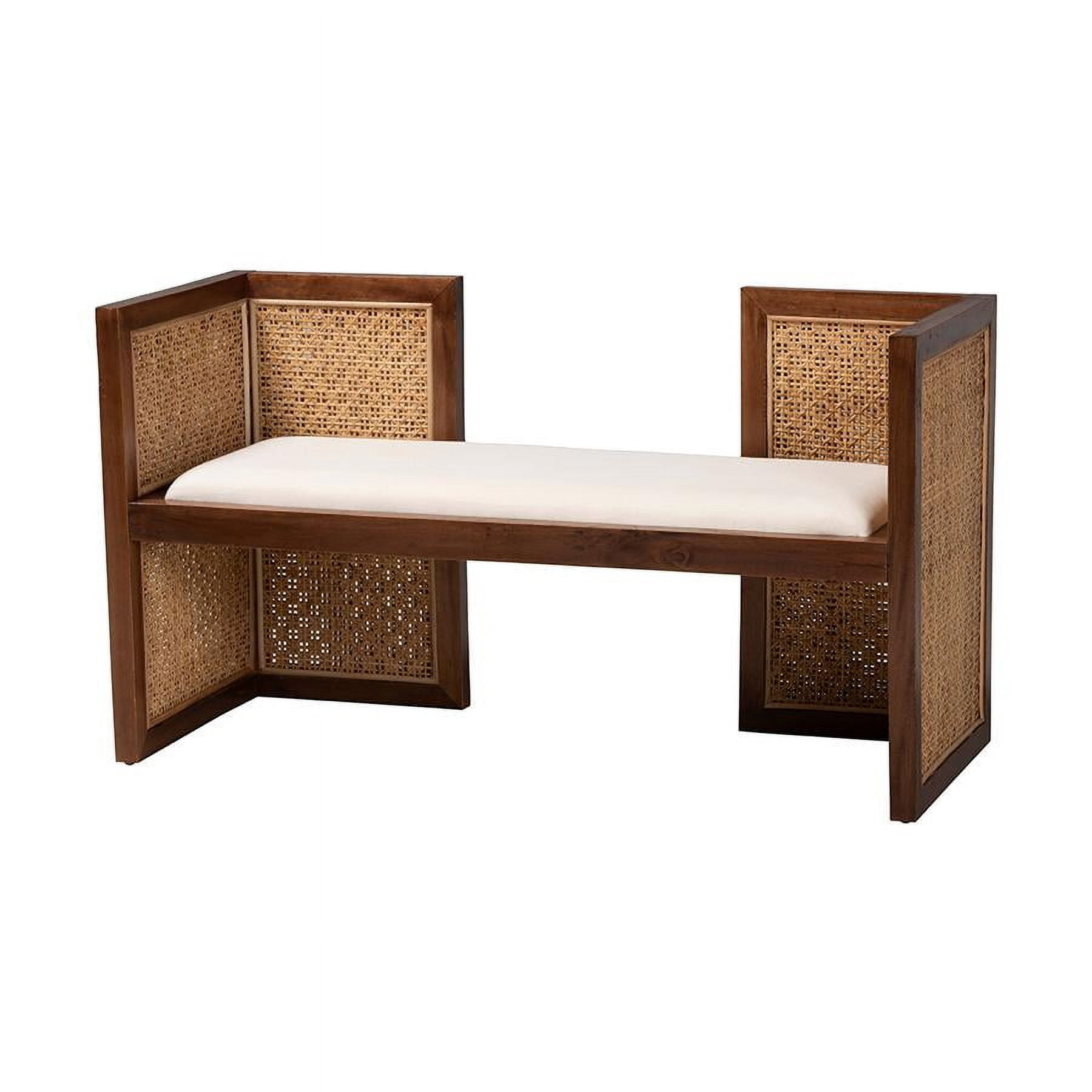 bali & pari Lovina Bohemian Light Honey Rattan and Acacia Wood Arm Chair main image 0
